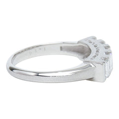 Pt900 プラチナ ダイヤモンド ダイヤ1.14ct 一文字リング リング 指輪 レディース 9.5号 【中古】