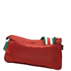グッチ ロゴ ボディバッグ ウエストバッグ ショルダーバッグ 189663 レッド グリーン ナイロン レディース GUCCI 【中古】