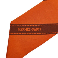 エルメス ツイリー BOLDUC ボルデュック スカーフ オレンジ系 シルク レディース HERMES 【中古】