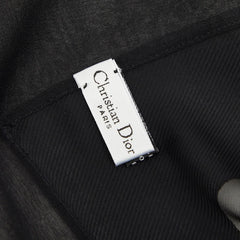ディオール ロゴ スカーフ ブラック シルク レディース Dior 【中古】