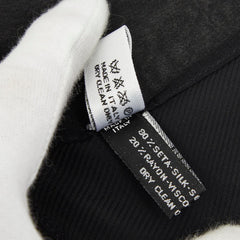 ディオール ロゴ スカーフ ブラック シルク レディース Dior 【中古】
