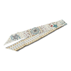 ディオール ミッツァ タロット Étoile エトワール スター スカーフ ホワイト マルチカラー シルク レディース Dior 【中古】