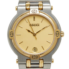 グッチ 腕時計 9000M クオーツ ゴールド文字盤 ステンレススチール レディース GUCCI 【中古】