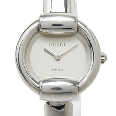 グッチ バングルウォッチ 腕時計 1400L クオーツ シルバー文字盤 ステンレススチール レディース GUCCI 【中古】