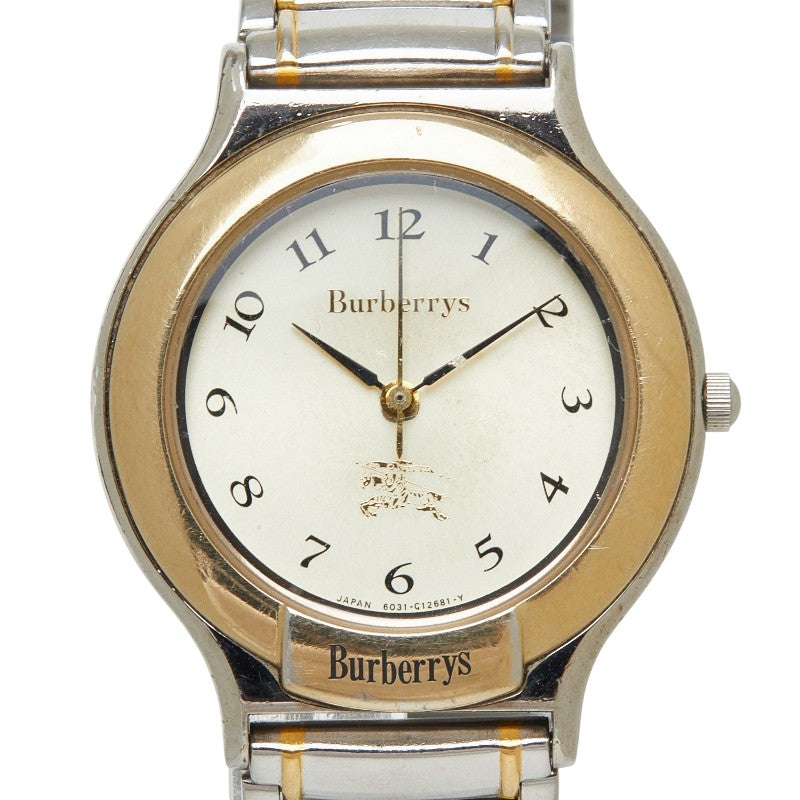バーバリー 腕時計 GN-4-S / 6031-G03600 クオーツ ゴールド文字盤 ステンレススチール メッキ レディース BURBERRY 【中古】