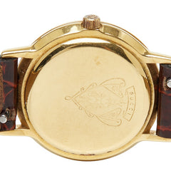 グッチ 腕時計 3000 クオーツ ゴールド文字盤 メッキ レザー レディース GUCCI 【中古】