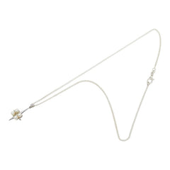 ミキモト クロス 十字架 モチーフ ネックレス SV925 シルバー パール レディース MIKIMOTO 【中古】