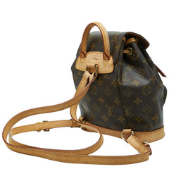 ルイ ヴィトン モノグラム ミニ モンスリ リュック バックパック M51137 ブラウン PVC レザー レディース LOUIS VUITTON 【中古】