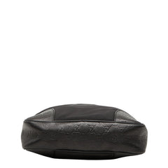 グッチ グッチシマ 斜め掛け ショルダーバッグ 162783 ブラック ナイロン レザー レディース GUCCI 【中古】