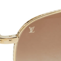 ルイ ヴィトン コンスピラシオン サングラス Z0034U ブラウン ゴールド プラスチック メッキ メンズ LOUIS VUITTON 【中古】
