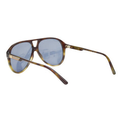 グッチ インターロッキングG ティアドロップ サングラス GG1286S ブラウン ゴールド プラスチック レディース GUCCI 【中古】