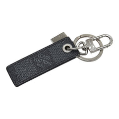 ルイ ヴィトン ダミエ グラフィット ポルト クレ LVタブ キーホルダー キーリング M80223 ブラック グレー PVC メタル メンズ LOUIS VUITTON 【中古】
