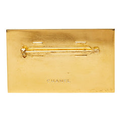 シャネル ロゴプレート ブローチ ゴールド メッキ レディース CHANEL 【中古】