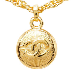 シャネル ココマーク ヴィンテージ チェーン ネックレス ペンダント ゴールド メッキ レディース CHANEL 【中古】