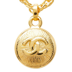 シャネル ココマーク ヴィンテージ チェーン ネックレス ペンダント ゴールド メッキ レディース CHANEL 【中古】