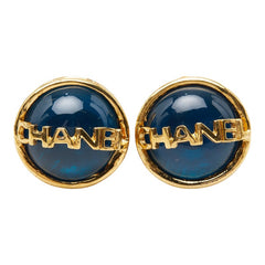 シャネル ヴィンテージ イヤリング 95A ゴールド ブルー メッキ ストーン レディース CHANEL 【中古】