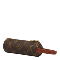 ルイ ヴィトン モノグラム エテュイ トロワ ボール ドゥ ゴルフ ポーチ M58249 ブラウン PVC レザー レディース LOUIS VUITTON 【中古】
