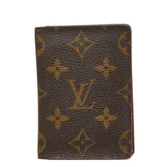 ルイ ヴィトン モノグラム ポルト カルト パス ヴェルティカル パスケース M66541 ブラウン PVC レザー レディース LOUIS VUITTON 【中古】