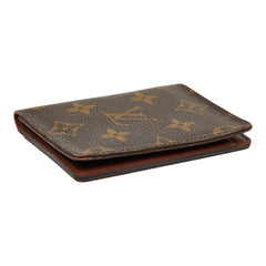 ルイ ヴィトン モノグラム ポルト カルト パス ヴェルティカル パスケース M66541 ブラウン PVC レザー レディース LOUIS VUITTON 【中古】