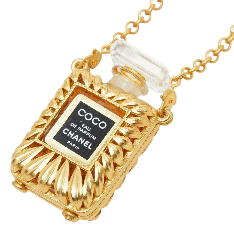 シャネル ココ オールドパルファム 香水ケース ネックレス ペンダント ゴールド メッキ レディース CHANEL 【中古】