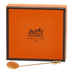 エルメス セリエ ピンブローチ ゴールド メッキ レディース HERMES 【中古】