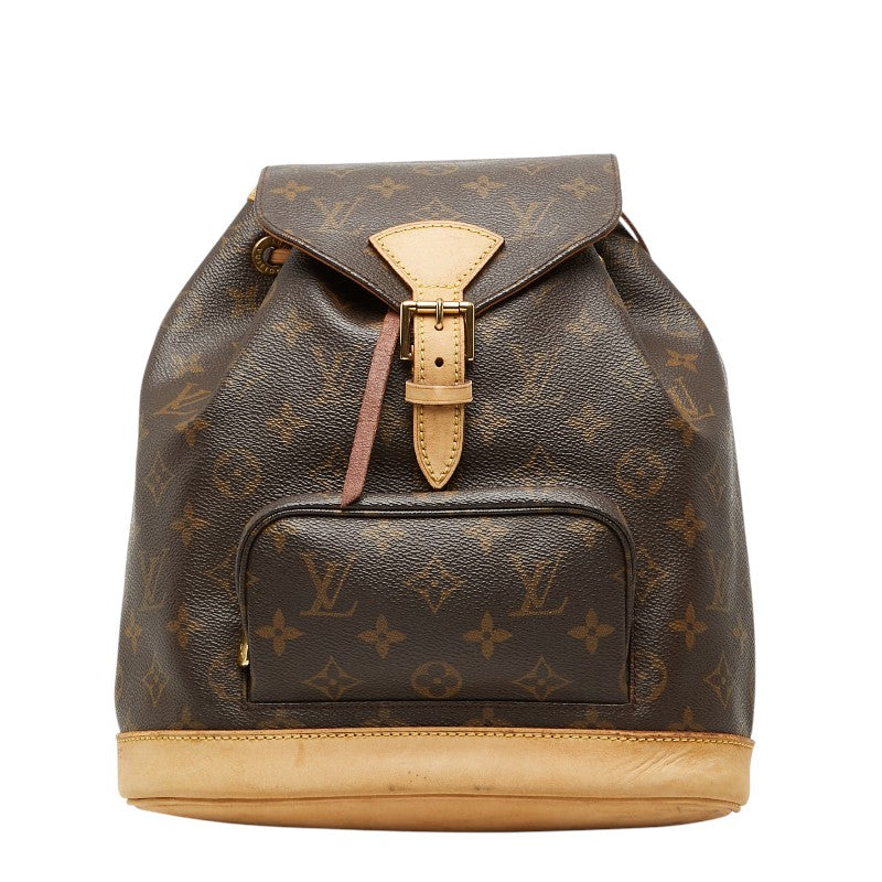 ルイ ヴィトン モノグラム モンスリMM リュック バックパック M51136 ブラウン PVC レザー レディース LOUIS VUITTON 【中古】