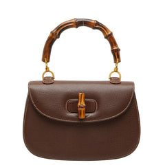 グッチ バンブー ハンドバッグ 000 01 0633 ブラウン レザー レディース GUCCI 【中古】