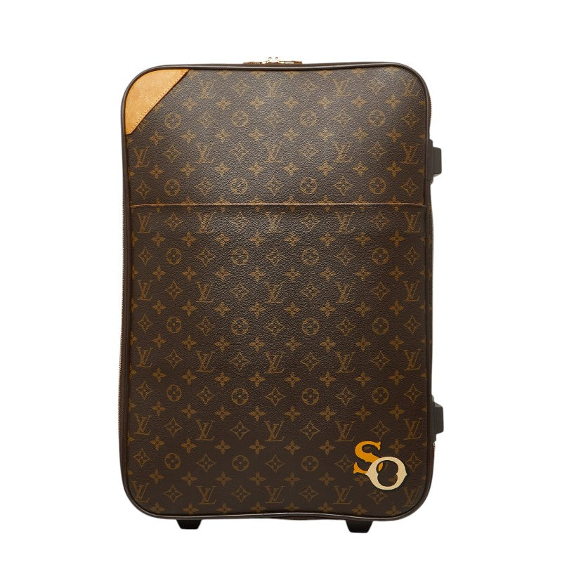 ルイ ヴィトン モノグラム ぺガス55 キャリーバッグ スーツケース M23294 ブラウン PVC レザー レディース LOUIS VUITTON 【中古】
