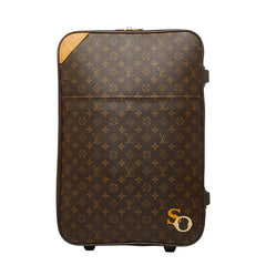 ルイ ヴィトン モノグラム ぺガス55 キャリーバッグ スーツケース M23294 ブラウン PVC レザー レディース LOUIS VUITTON 【中古】