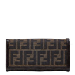 フェンディ ズッカ 長財布 2309 30851 088 ブラウン キャンバス レザー レディース FENDI 【中古】