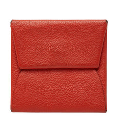 エルメス バスティア コインケース レッド系 レザー レディース HERMES 【中古】