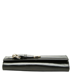 グッチ クラッチバッグ 213771 ブラック パテントレザー メタル レディース GUCCI 【中古】