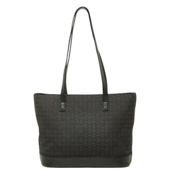 セリーヌ Cマカダム トートバッグ 肩掛け ショルダーバッグ ブラック キャンバス レザー レディース CELINE 【中古】