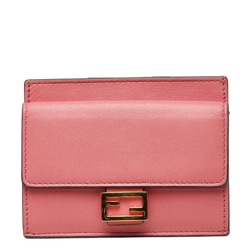 フェンディ バゲット カードケース コインケース 8M0423 ピンク レザー レディース FENDI 【中古】