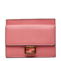 フェンディ バゲット カードケース コインケース 8M0423 ピンク レザー レディース FENDI 【中古】