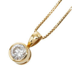 K18YG イエローゴールド ダイヤモンド ダイヤ1.01ct ペンダントトップ ネックレス レディース 【中古】