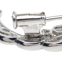 Pt900 プラチナ K14WG ホワイトゴールド ダイヤ0.57ct フラワーモチーフ ブローチ レディース 【中古】