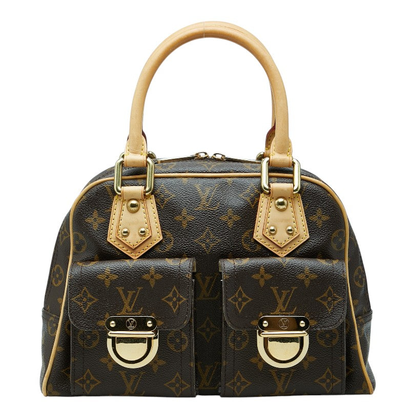 ルイ ヴィトン モノグラム マンハッタンPM ハンドバッグ M40026 ブラウン PVC レザー レディース LOUIS VUITTON 【中古】