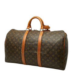 ルイ ヴィトン モノグラム キーポル50 ボストンバッグ トラベルバッグ M41426 ブラウン PVC レザー レディース LOUIS VUITTON 【中古】