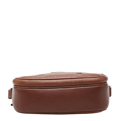 グッチ 斜め掛け ショルダーバッグ ブラウン レザー レディース GUCCI 【中古】