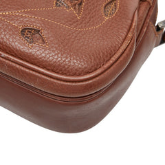 グッチ 斜め掛け ショルダーバッグ ブラウン レザー レディース GUCCI 【中古】