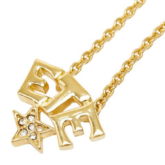 サンローラン スター 星 モチーフ ネックレス ゴールド メッキ ラインストーン レディース SAINT LAURENT 【中古】