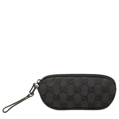 グッチ GGキャンバス ポーチ 小物入れ 0301555 ブラック キャンバス レザー レディース GUCCI 【中古】