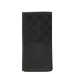 ルイ ヴィトン ダミエ アンフィニ ポルトフォイユ ブラザ 長財布 N63010 オニキス ブラック レザー メンズ LOUIS VUITTON 【中古】