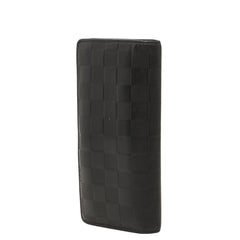 ルイ ヴィトン ダミエ アンフィニ ポルトフォイユ ブラザ 長財布 N63010 オニキス ブラック レザー メンズ LOUIS VUITTON 【中古】