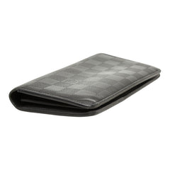 ルイ ヴィトン ダミエ アンフィニ ポルトフォイユ ブラザ 長財布 N63010 オニキス ブラック レザー メンズ LOUIS VUITTON 【中古】