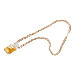シャネル オードゥパルファム No.5 パフュームボトル チェーン ペンダント ネックレス ピンク ゴールド プラスチック メッキ レディース CHANEL 【中古】