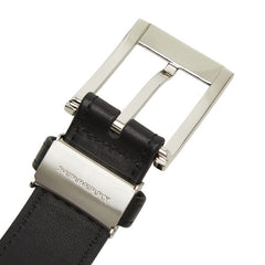 バーバリー ロゴ ベルト ブラック レザー メンズ BURBERRY 【中古】