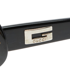 グッチ サングラス アイウェア オーバル フレーム GG2413/S ブラック プラスチック レディース GUCCI 【中古】