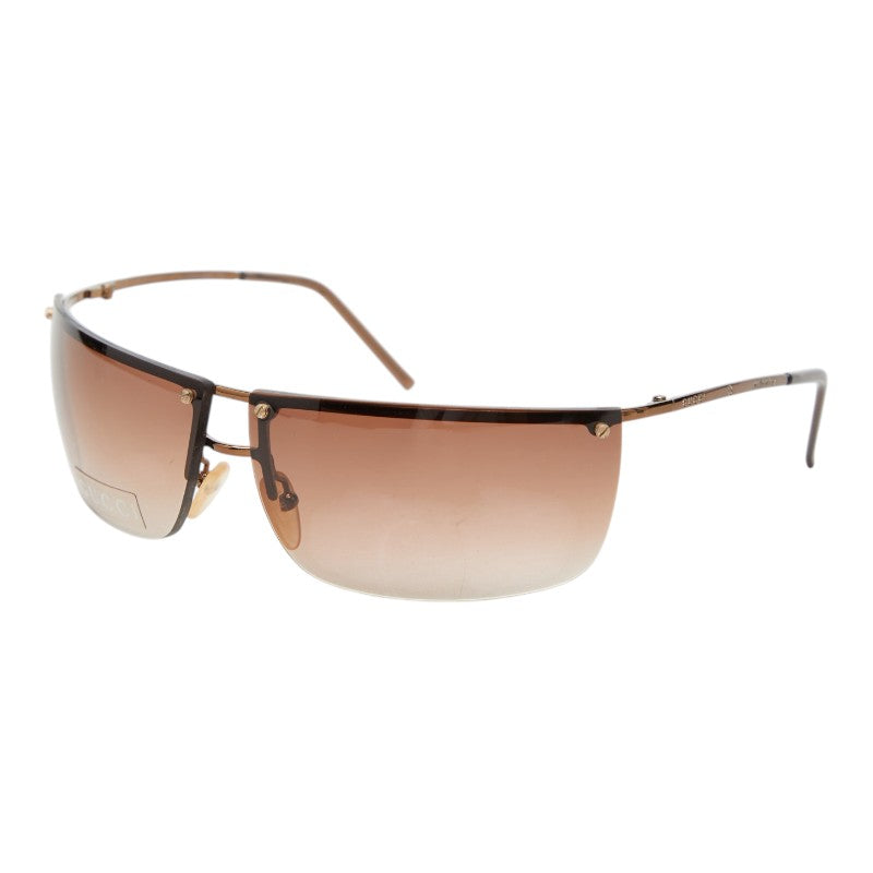 グッチ リムレス アイウェア サングラス グラデーションレンズ GG2653/S クリアブラウン プラスチック メッキ レディース GUCCI 【中古】